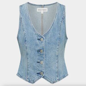 Denim Forum The '90s Mia Denim Vest - 7 yrs bleu taboo